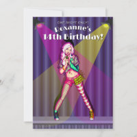 Pop Singer Stage Ado Fille 14e anniversaire