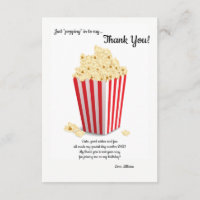 Popcorn Box Thank You Note