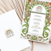 Poppies et marguerites Art Nouveau Mariage