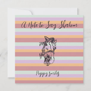 Invitation Poppy sourit bonbons rayures Sticker