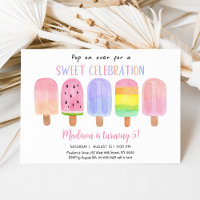 Popsicle Pop sur Over Rose Girl Anniversaire