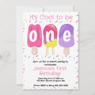 Invitation Popsicle Premier anniversaire