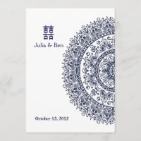 Porcelaine bleue et blanche chinoise Double Bonheu
