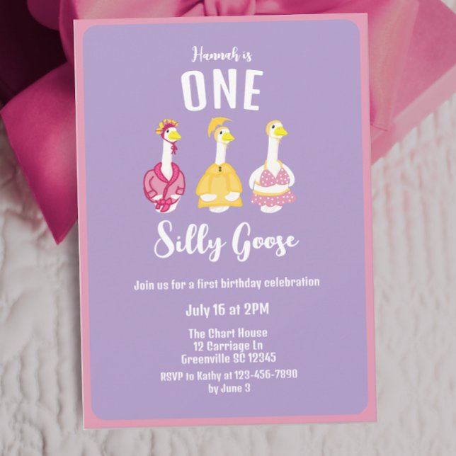 Invitation Porch Goose First Birthday (Créateur téléchargé)