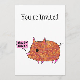 Invitation Porcin enveloppé par lard