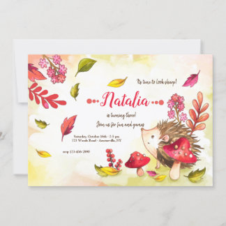 Invitation Porcupine Cutie fête d'anniversaire