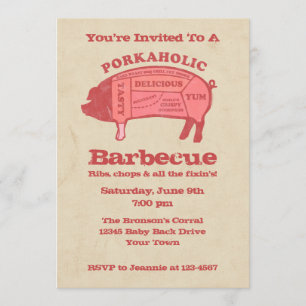 Invitation Porkaholic Barbecue