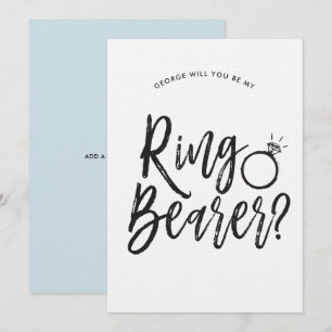 Invitation Porte-anneaux   Style de texte personnalisé pour m