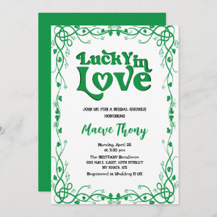 Invitation porte bonheur Jour de la Saint Patrick vert nuptia