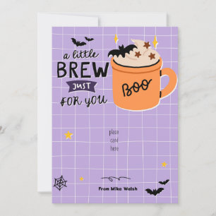 Invitation Porte-carte cadeau Halloween pour enseignant à l'a