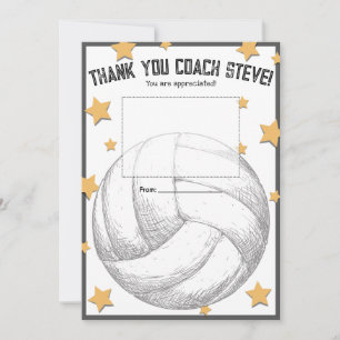 Invitation Porte-carte cadeau pour entraîneur de volley-ball