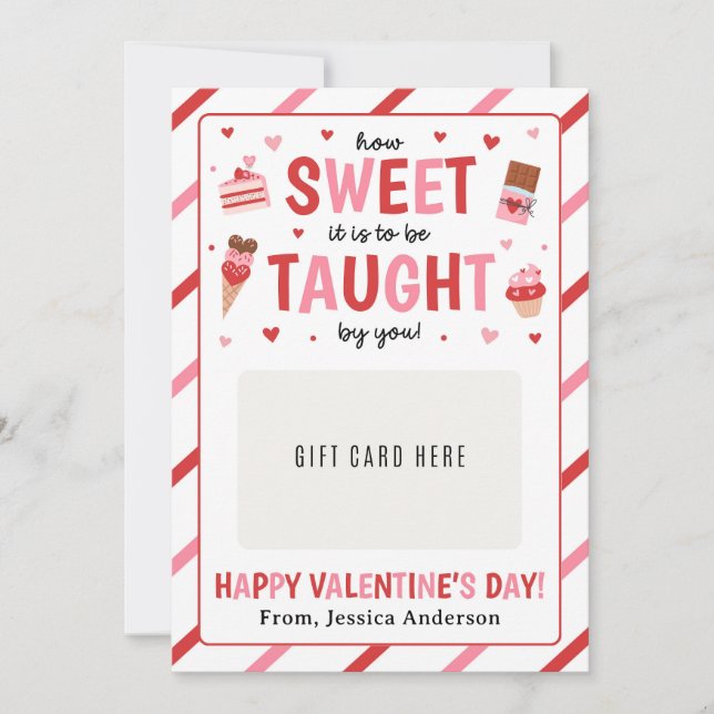 Invitation Porte-carte-cadeau pour la Saint-Valentin pour les (Devant)
