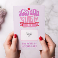 Porte-carte cadeau simple meilleur maman retro pas