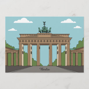 Invitation Porte de Brandebourg de Berlin – Monument Classiqu