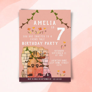 Invitation Porte de Conte de Fées Fille Anniversaire Fête