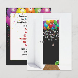Invitation Porte de fête surprise pour 50e anniversaire  