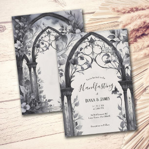 Invitation Porte de jardin fleuri gothique Pagan Handfasting