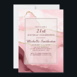 Invitation Porte de marbre doré rose bordeaux 21e anniversair<br><div class="desc">Elégante et élégante rose,  bordeaux,  et doré marbre/agate 21e anniversaire invitation pour les femmes. Le texte est personnalisable,  alors faites-le vous-même. Contactez-nous pour obtenir de l'aide sur la personnalisation ou pour demander des produits correspondants.</div>
