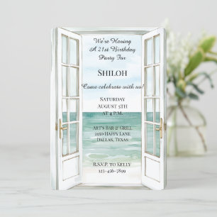 Invitation Portes Ocean View Anniversaire