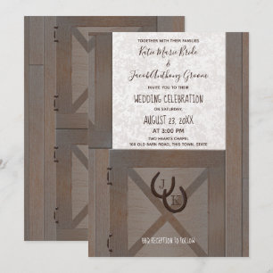 Invitation Portes stables Mariage de grange
