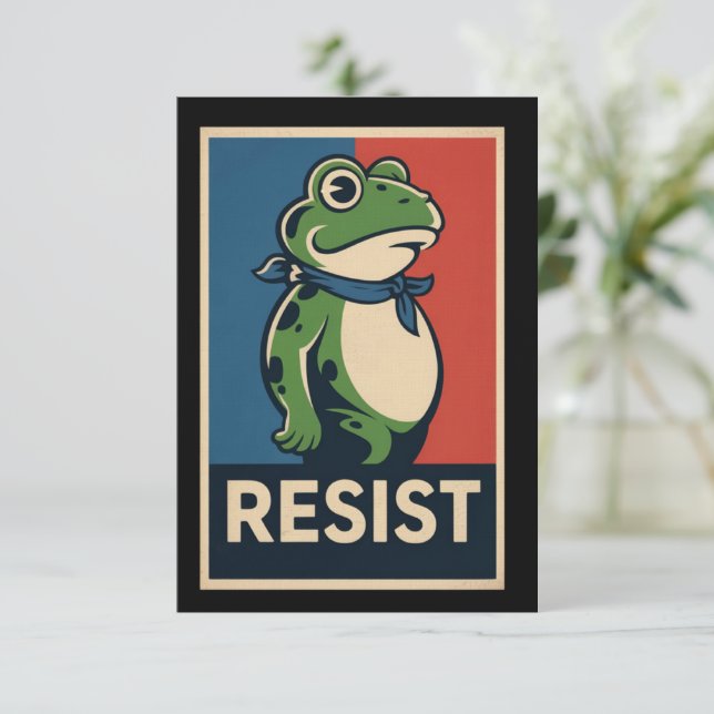 Invitation Portland Frog Protest Anti Ice Resistance I Stand  (Debout devant)