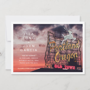 Invitation Portland Oregon Wedding Enregistrer la date