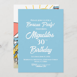 Invitation Porto Rico Boricua Hispanique