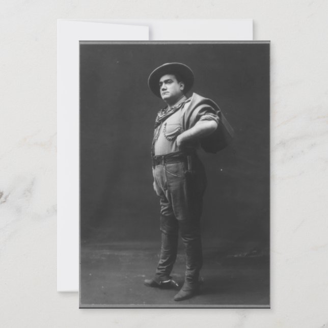 Invitation Portrait complet de Enrico Caruso (Devant)