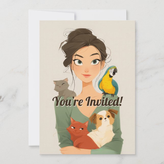 Invitation Portrait cosy de Pet Lover (Devant)