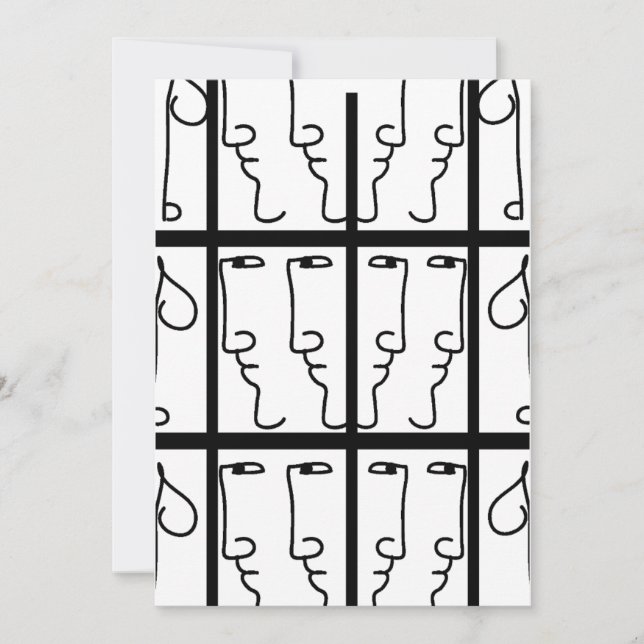 Invitation Portrait Cubiste (Devant)