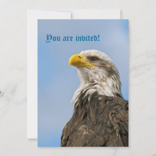 Invitation Portrait d'aigle à tête blanche Art animalier