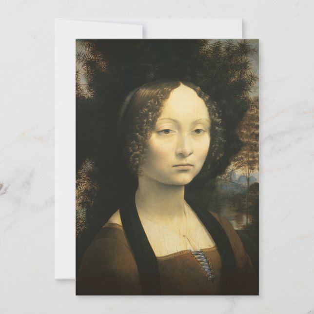 Invitation Portrait de Ginevra de' Benci de Léonard de Vinci (Devant)