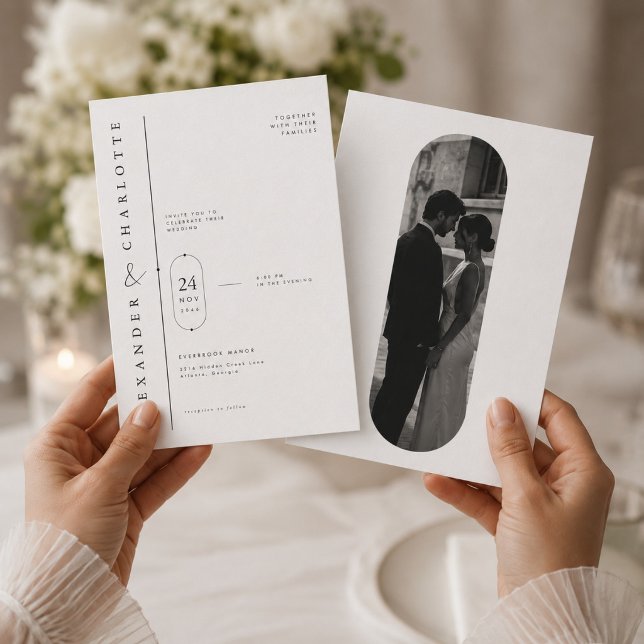 Invitation Portrait de mariage capsule éditorial (Créateur téléchargé)