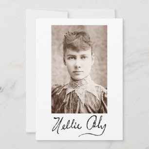 Invitation Portrait et signature de Nellie Bly