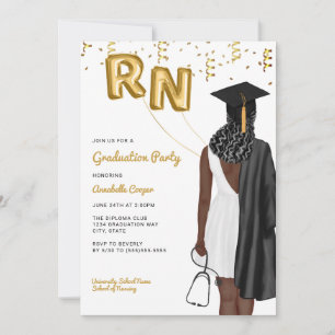 Invitation Portrait Nursing School Graduation Party