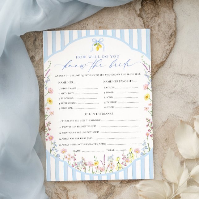 Invitation Posey Dans quelle mesure connaissez-vous le jeu de (Créateur téléchargé)