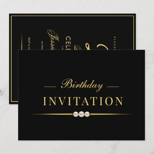 Invitation Posh Glamour Or 25e Anniversaire