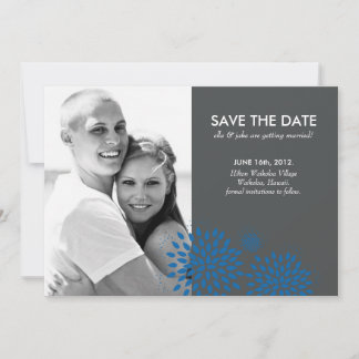 Invitation Posh Petals | Cerulean | Save the date