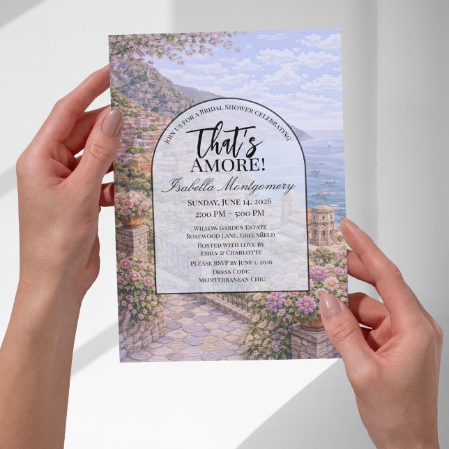 Invitation Positano Italian Themed Bridal Shower (Positano Italian Themed Bridal Shower Invitations
)