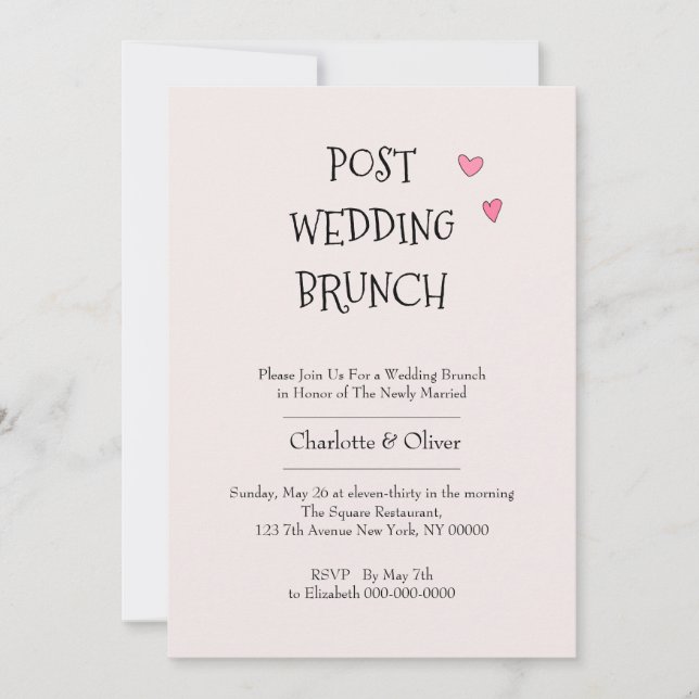 Invitation Post Mariage Brunch (Devant)