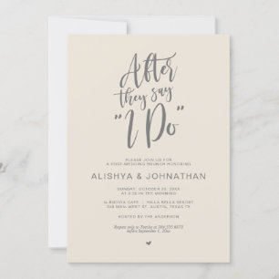 Invitation Post Mariage Brunch, Fête du chalet rustique