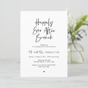 Invitation Post mariage Brunch, Heureux Jamais Après Brunch
