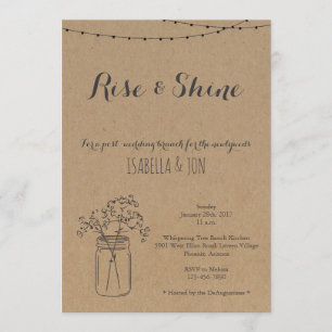 Invitation Post Mariage Brunch Matin après Kraft Arrière - pl