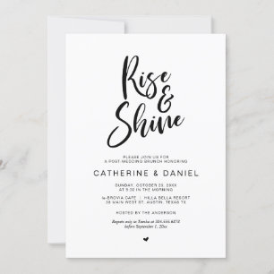 Invitation Post mariage Brunch, Rise and Shine