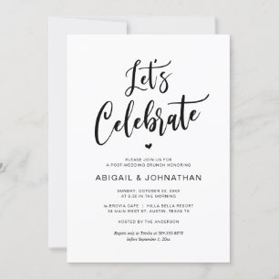 Invitation Post mariage, Mange, Fêtons, Brunch