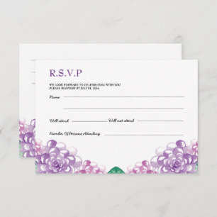Invitation PostCard de mariage RSVP