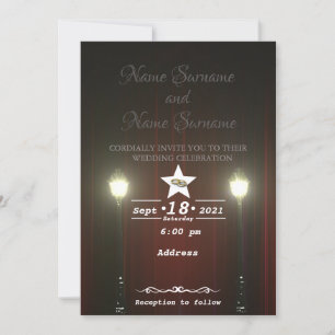 Invitation Poste de rideau de théâtre