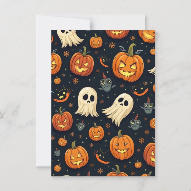 Invitation Poste d'Halloween (Devant)