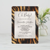 Poster de animal de tigre noir orange