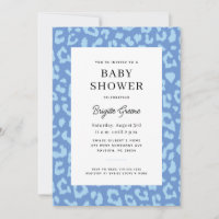 Poster de animal Leopard bleu bébé garçon douche